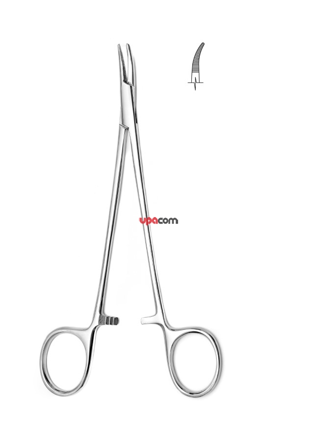 Зажим кровоостанавливающий «Москит», сосудистый, изогнутый по плоскости, детский, 180 мм