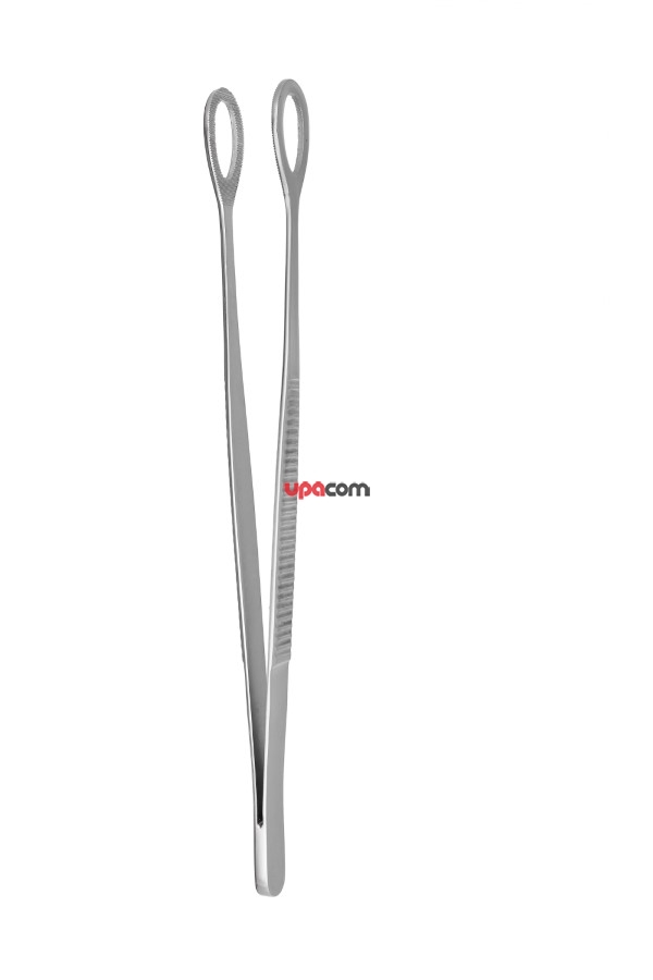 Пинцет для удержания опухоли головного мозга, окончатый, 210х17 мм
